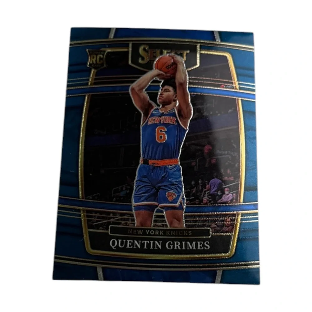 2021-22 Panini Select Quentin Grimes No 24 Concourse Blue Prizm Rookie Card RC